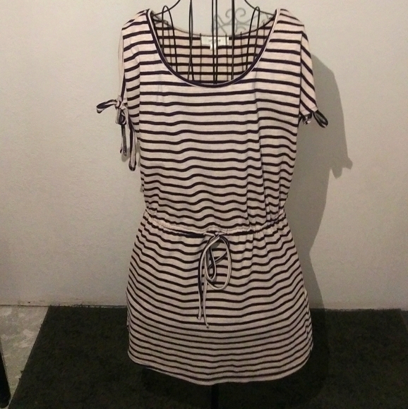 Umgee Short Sleeve Stripped Summer Dress - Picture 2 of 5